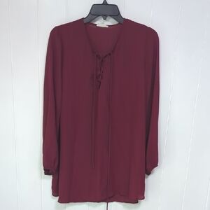 ❤️5/$25 Adrienne Deep Red Blouse